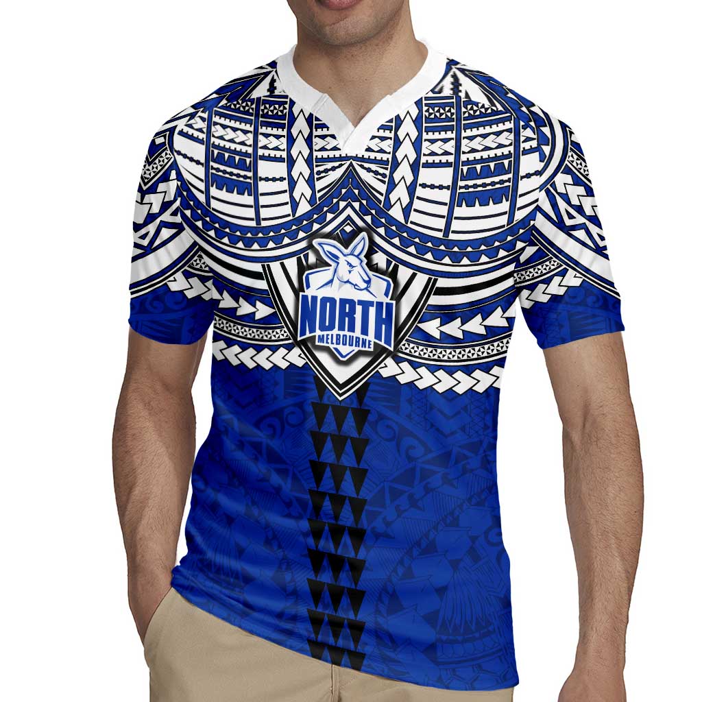 Personalized North Melbourne Kangaroos Rugby Jersey Polynesian Tribal Pattern Heritage Football