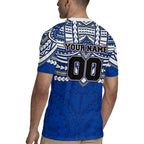 Personalized North Melbourne Kangaroos Rugby Jersey Polynesian Tribal Pattern Heritage Football