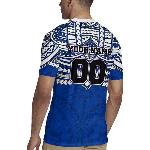 Personalized North Melbourne Kangaroos Rugby Jersey Polynesian Tribal Pattern Heritage Football