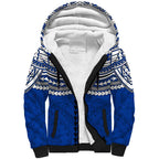 Personalized North Melbourne Kangaroos Sherpa Hoodie Polynesian Tribal Pattern Heritage Football