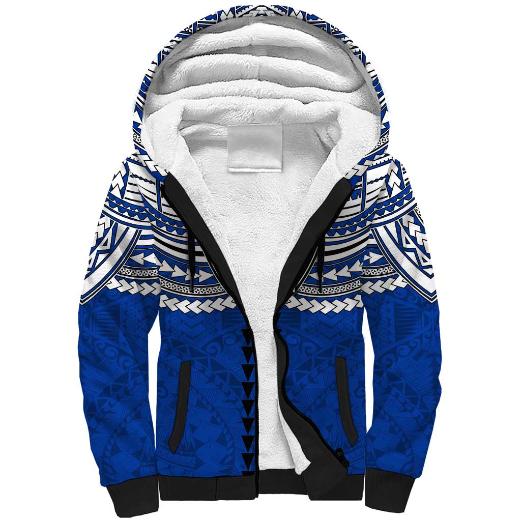 Personalized North Melbourne Kangaroos Sherpa Hoodie Polynesian Tribal Pattern Heritage Football