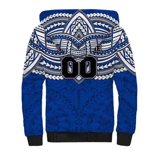 Personalized North Melbourne Kangaroos Sherpa Hoodie Polynesian Tribal Pattern Heritage Football