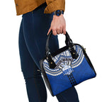 Personalized North Melbourne Kangaroos Shoulder Handbag Polynesian Tribal Pattern Heritage Football