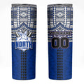 Personalized North Melbourne Kangaroos Skinny Tumbler Polynesian Tribal Pattern Heritage Football