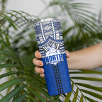 Personalized North Melbourne Kangaroos Skinny Tumbler Polynesian Tribal Pattern Heritage Football