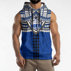 Personalized North Melbourne Kangaroos Sleeveless Hoodie Polynesian Tribal Pattern Heritage Football
