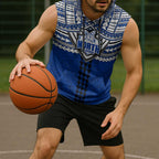 Personalized North Melbourne Kangaroos Sleeveless Hoodie Polynesian Tribal Pattern Heritage Football