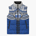 Personalized North Melbourne Kangaroos Sleeveless Puffer Jacket Polynesian Tribal Pattern Heritage Football