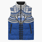 Personalized North Melbourne Kangaroos Sleeveless Puffer Jacket Polynesian Tribal Pattern Heritage Football