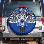 Personalized North Melbourne Kangaroos Spare Tire Cover Polynesian Tribal Pattern Heritage Football