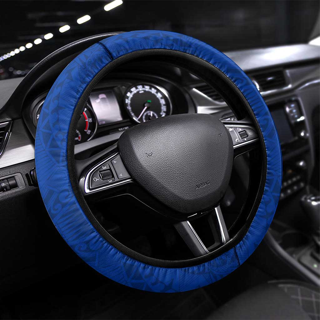 North Melbourne Kangaroos Steering Wheel Cover Polynesian Tribal Pattern Heritage Football