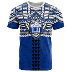 Personalized North Melbourne Kangaroos T Shirt Polynesian Tribal Pattern Heritage Football