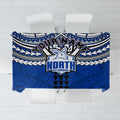 Personalized North Melbourne Kangaroos Tablecloth Polynesian Tribal Pattern Heritage Football