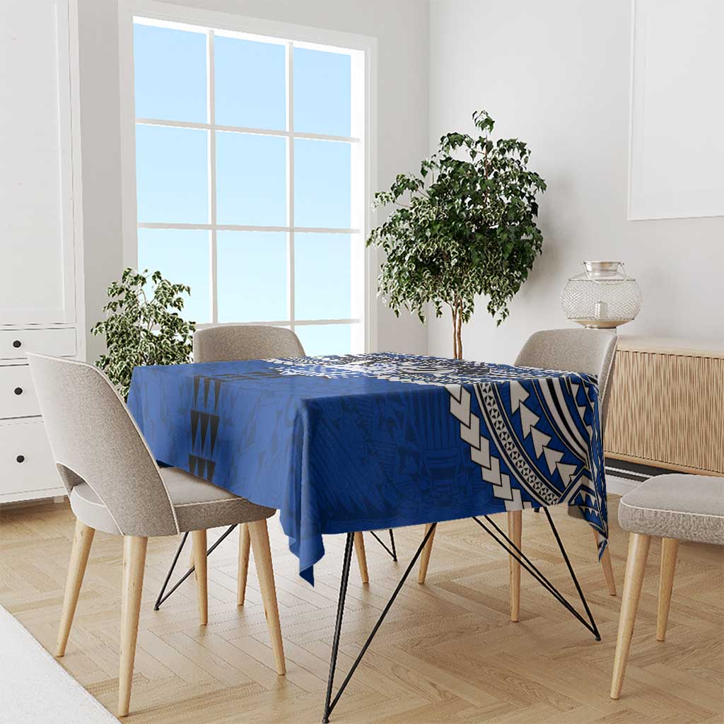 Personalized North Melbourne Kangaroos Tablecloth Polynesian Tribal Pattern Heritage Football