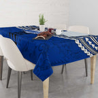Personalized North Melbourne Kangaroos Tablecloth Polynesian Tribal Pattern Heritage Football