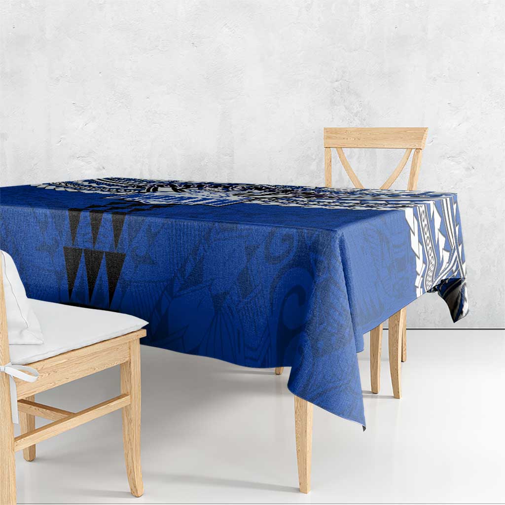 Personalized North Melbourne Kangaroos Tablecloth Polynesian Tribal Pattern Heritage Football