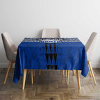 Personalized North Melbourne Kangaroos Tablecloth Polynesian Tribal Pattern Heritage Football