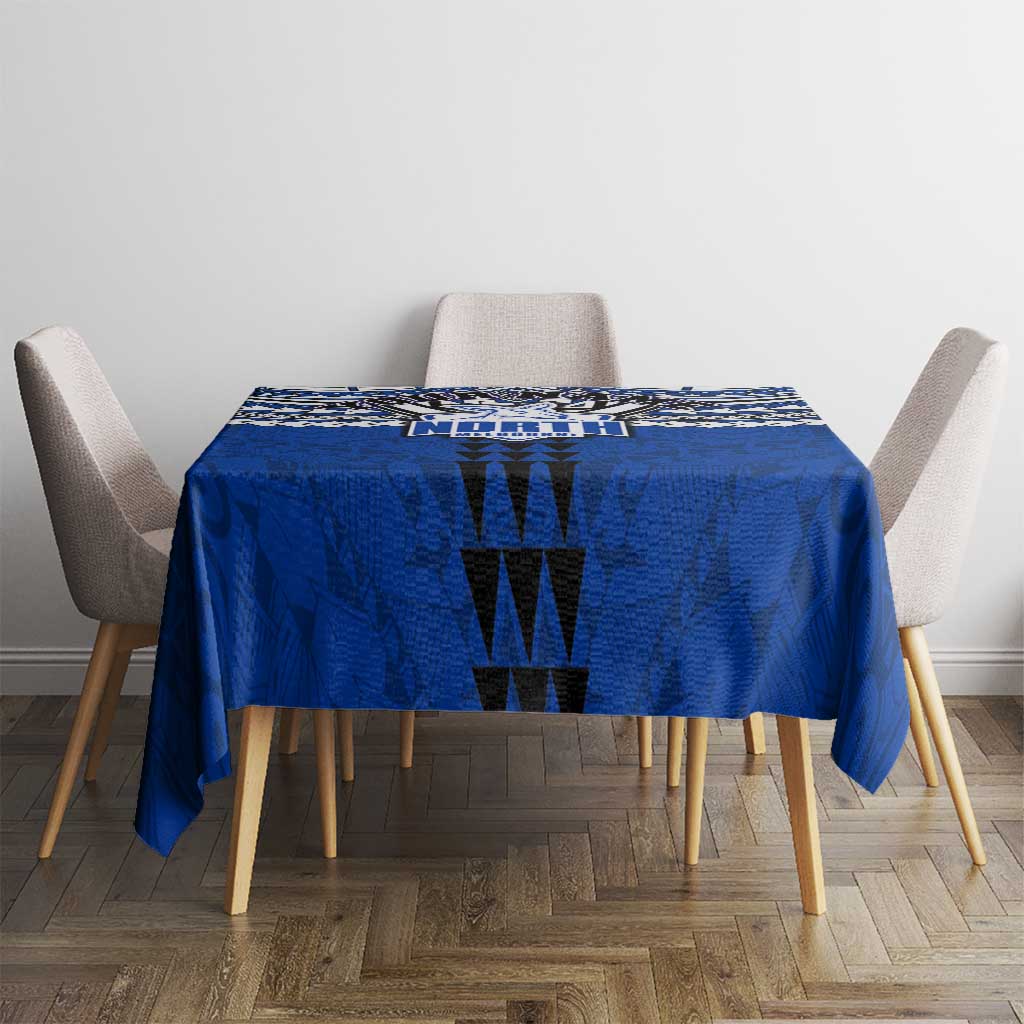 Personalized North Melbourne Kangaroos Tablecloth Polynesian Tribal Pattern Heritage Football