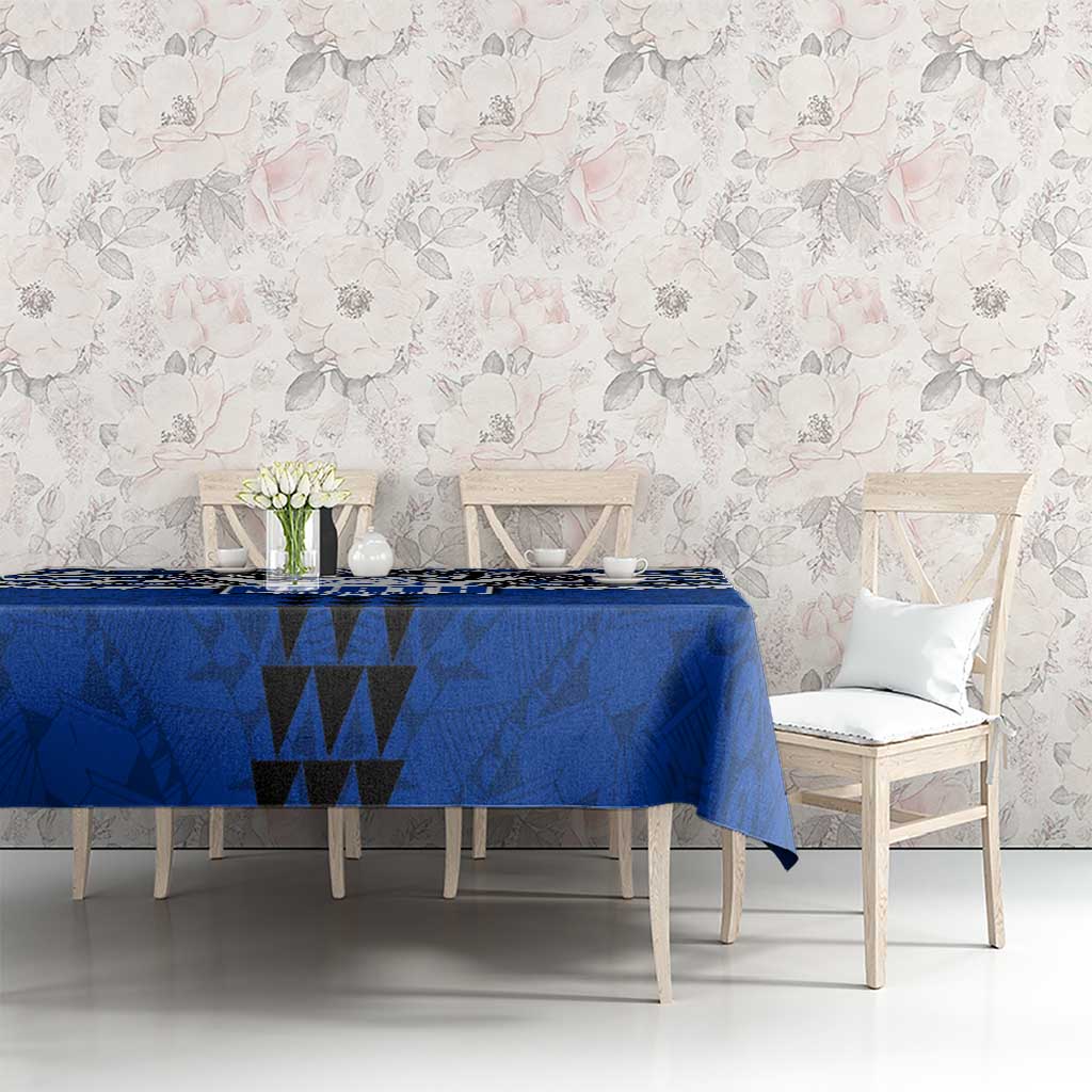 Personalized North Melbourne Kangaroos Tablecloth Polynesian Tribal Pattern Heritage Football