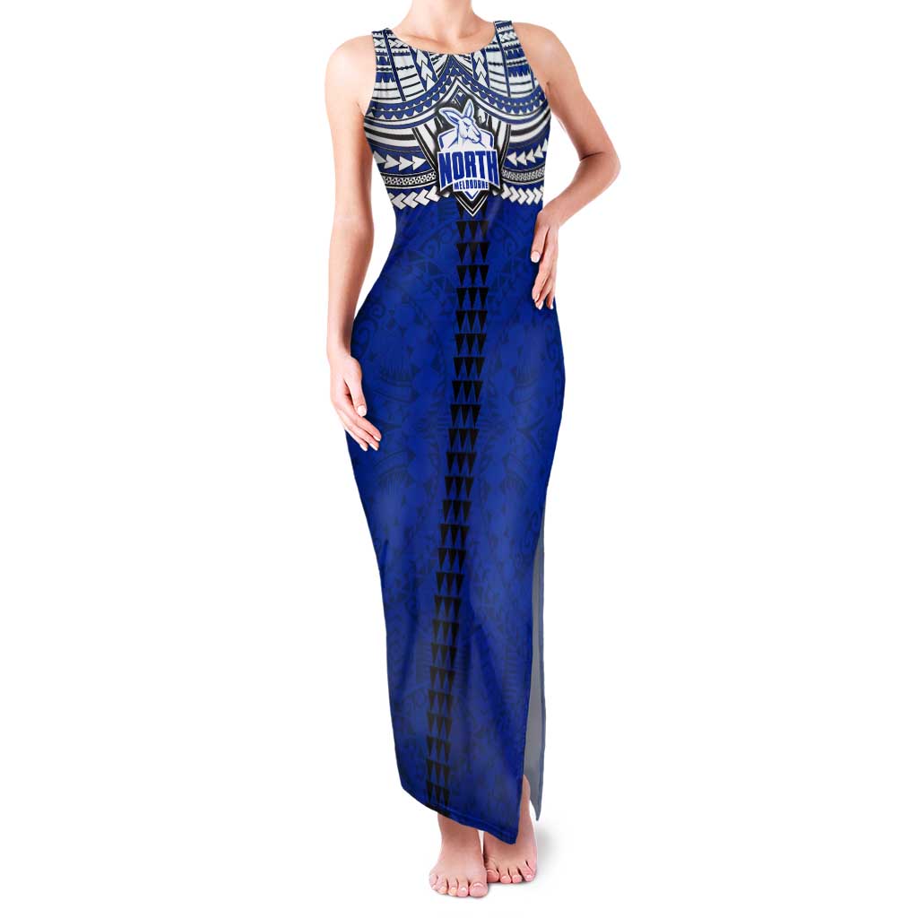 Personalized North Melbourne Kangaroos Tank Maxi Dress Polynesian Tribal Pattern Heritage Football