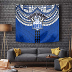 Personalized North Melbourne Kangaroos Tapestry Polynesian Tribal Pattern Heritage Football