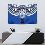 Personalized North Melbourne Kangaroos Tapestry Polynesian Tribal Pattern Heritage Football