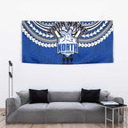 Personalized North Melbourne Kangaroos Tapestry Polynesian Tribal Pattern Heritage Football