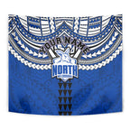 Personalized North Melbourne Kangaroos Tapestry Polynesian Tribal Pattern Heritage Football