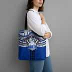 Personalized North Melbourne Kangaroos Tote Bag Polynesian Tribal Pattern Heritage Football