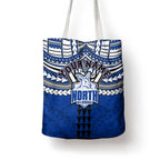 Personalized North Melbourne Kangaroos Tote Bag Polynesian Tribal Pattern Heritage Football