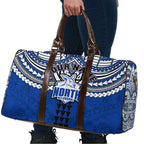 Personalized North Melbourne Kangaroos Travel Bag Polynesian Tribal Pattern Heritage Football