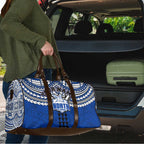 Personalized North Melbourne Kangaroos Travel Bag Polynesian Tribal Pattern Heritage Football