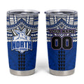 Personalized North Melbourne Kangaroos Tumbler Cup Polynesian Tribal Pattern Heritage Football
