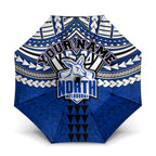 Personalized North Melbourne Kangaroos Umbrella Polynesian Tribal Pattern Heritage Football