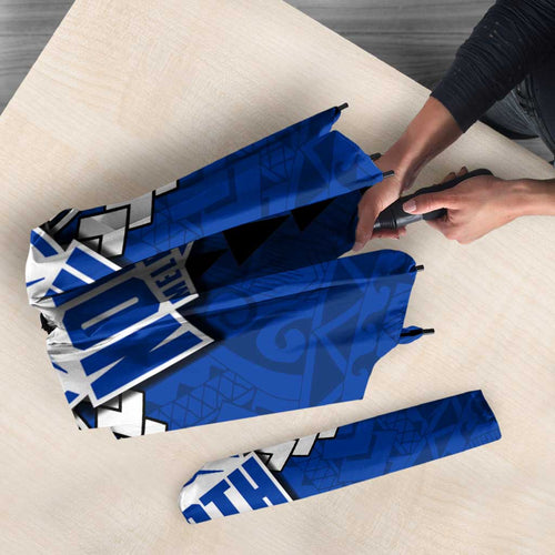 Personalized North Melbourne Kangaroos Umbrella Polynesian Tribal Pattern Heritage Football