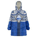 Personalized North Melbourne Kangaroos Wearable Blanket Hoodie Polynesian Tribal Pattern Heritage Football