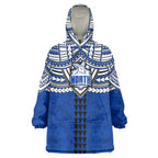 Personalized North Melbourne Kangaroos Wearable Blanket Hoodie Polynesian Tribal Pattern Heritage Football