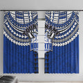 Personalized North Melbourne Kangaroos Window Curtain Polynesian Tribal Pattern Heritage Football