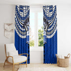 Personalized North Melbourne Kangaroos Window Curtain Polynesian Tribal Pattern Heritage Football