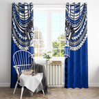 Personalized North Melbourne Kangaroos Window Curtain Polynesian Tribal Pattern Heritage Football