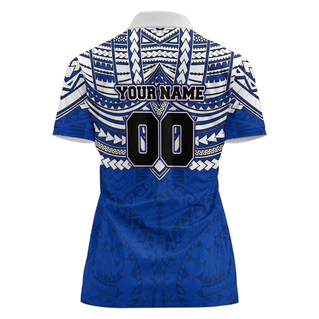 Personalized North Melbourne Kangaroos Women Polo Shirt Polynesian Tribal Pattern Heritage Football