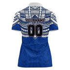 Personalized North Melbourne Kangaroos Women Polo Shirt Polynesian Tribal Pattern Heritage Football