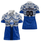 Personalized North Melbourne Kangaroos Women Polo Shirt Polynesian Tribal Pattern Heritage Football