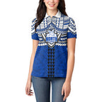Personalized North Melbourne Kangaroos Women Polo Shirt Polynesian Tribal Pattern Heritage Football