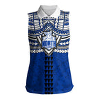 Personalized North Melbourne Kangaroos Women Sleeveless Polo Shirt Polynesian Tribal Pattern Heritage Football