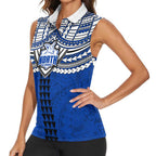 Personalized North Melbourne Kangaroos Women Sleeveless Polo Shirt Polynesian Tribal Pattern Heritage Football