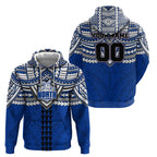 Personalized North Melbourne Kangaroos Zip Hoodie Polynesian Tribal Pattern Heritage Football