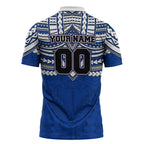 Personalized North Melbourne Kangaroos Zipper Polo Shirt Polynesian Tribal Pattern Heritage Football
