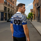 Personalized North Melbourne Kangaroos Zipper Polo Shirt Polynesian Tribal Pattern Heritage Football