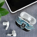 Personalized Port Adelaide Power AirPods Case Polynesian Tribal Pattern Heritage Football